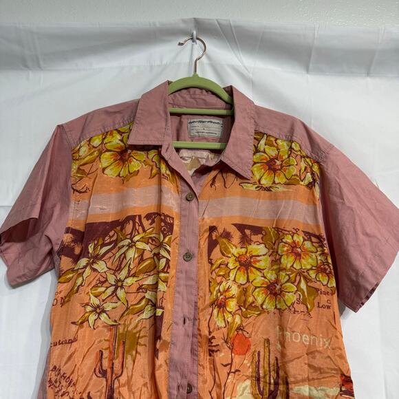 Free People Pink Endless Vacation Short Sleeve Relaxed Fit Shirt Sz M NWOT - Picture 3 of 14